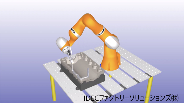 自動車パーツへのシーリング剤塗布アプリケーション